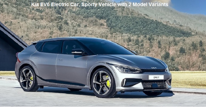 Kia EV6 Electric Car, Sporty Vehicle with 2 Model Variants